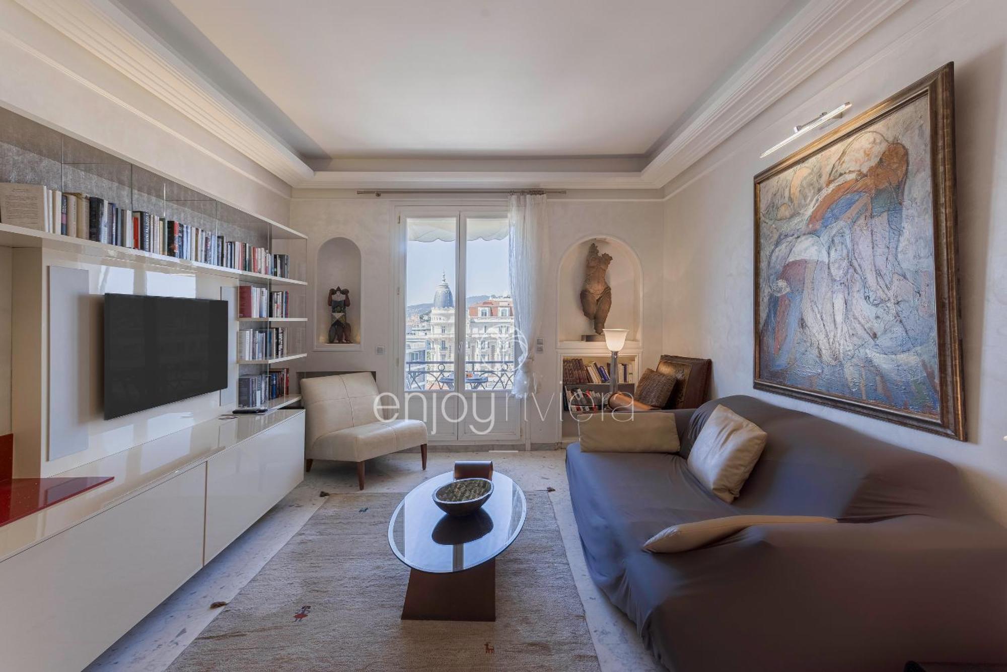 Palais Miramar Suite Art Modern - Derniere Etages Vue Mer - 75M De Confort - En Face Des Plages -Wifi - Clim Cannes Esterno foto