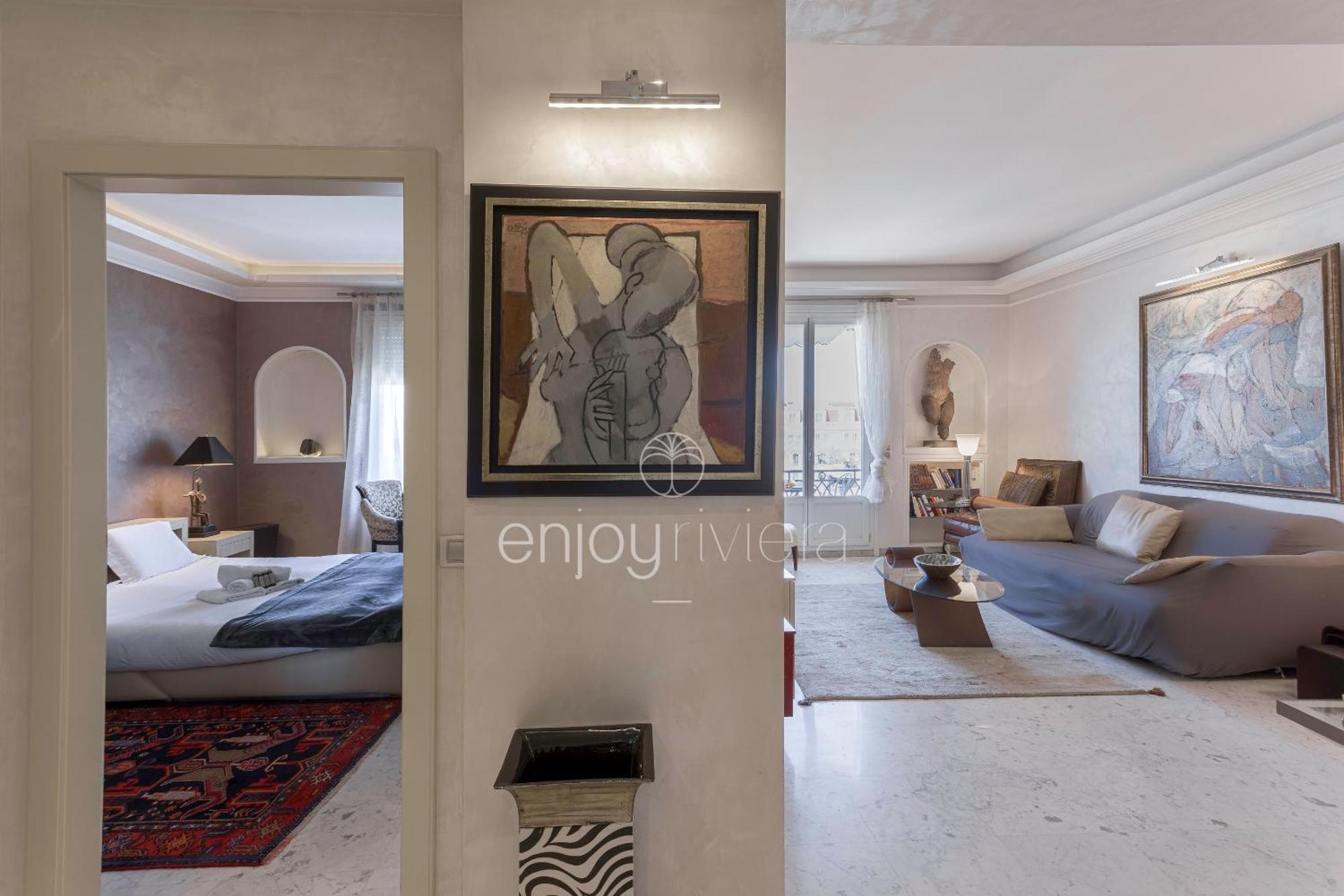 Palais Miramar Suite Art Modern - Derniere Etages Vue Mer - 75M De Confort - En Face Des Plages -Wifi - Clim Cannes Esterno foto